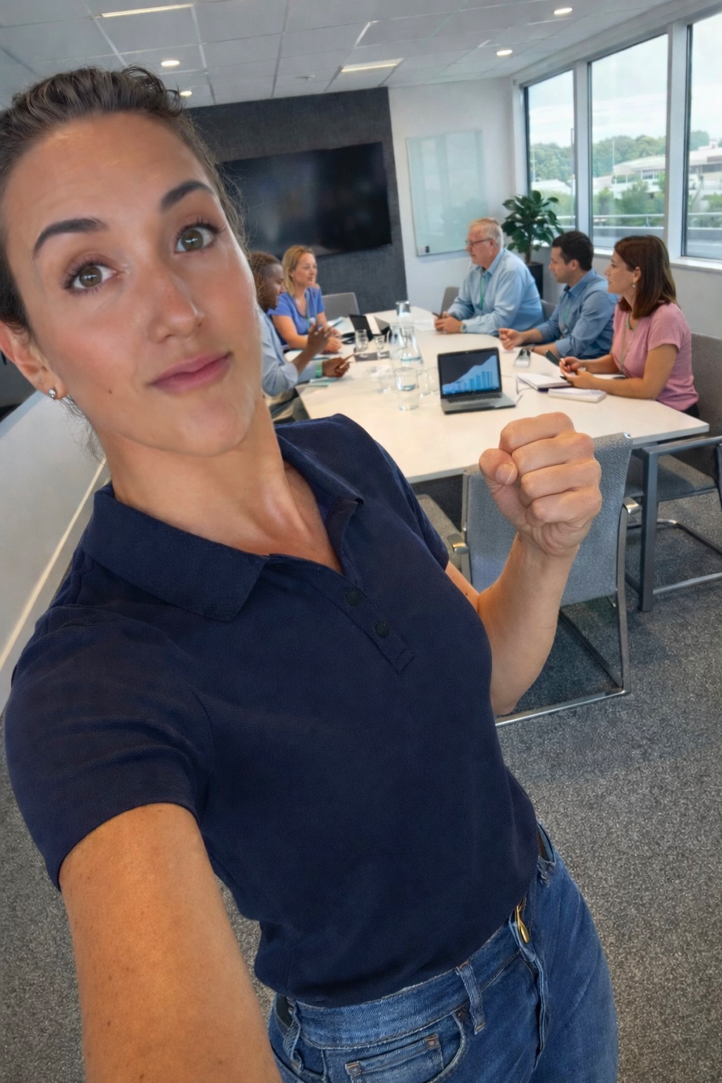 Mariana in einem Meetingraum